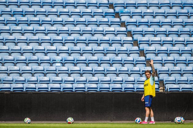 260531 Patrick Berg of the Norwegian national football team during a training session on May 31, 2026 in Oslo Photo Vegard Grott BILDBYRAN kod VG VG0931 bbeng fotball football soccer fotboll fifa world cup vm fotball vm norge norway trening träning training practice precamp pre camp  Copyright: VEGARDxGRoTT BB260531VG021