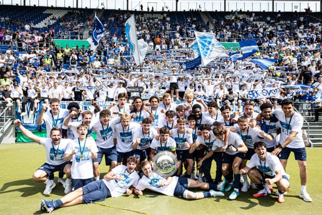 U19 DFB Nachwuchsliga A, 2025 2026, Final TSG Hoffenheim U19 1 FC Köln U19 31 05 2026 TSG 1899 Hoffenheim U19 German Champion 2026 The team celebrates victory with the fans U19 DFB Nachwuchsliga A, 2025 2026, Final TSG Hoffenheim U19 1 FC Köln U19 PreZero Arena, Sinsheim 31 05 2026 DFB regulations prohibit any use of photographs as image sequences and or quasi video Copyright: xBEAUTIFULxSPORTS Buriakovx