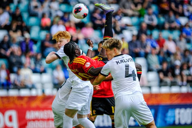 UEFA Under-17 European Championship, EM, Europameisterschaft Estonia 2026 Yhanis Onehese in action during the UEFA Under-17 European Championship Group-A match between Belgium U-17 vs Estonia U-17 national teams, Tallinn Estonia 31.05.2026 Tallinn A Le Coq Arena Estonia Copyright: xMaurixLevandix
