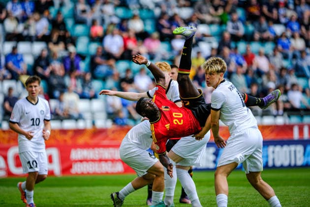 UEFA Under-17 European Championship, EM, Europameisterschaft Estonia 2026 Yhanis Onehese in action during the UEFA Under-17 European Championship Group-A match between Belgium U-17 vs Estonia U-17 national teams, Tallinn Estonia 31.05.2026 Tallinn A Le Coq Arena Estonia Copyright: xMaurixLevandix