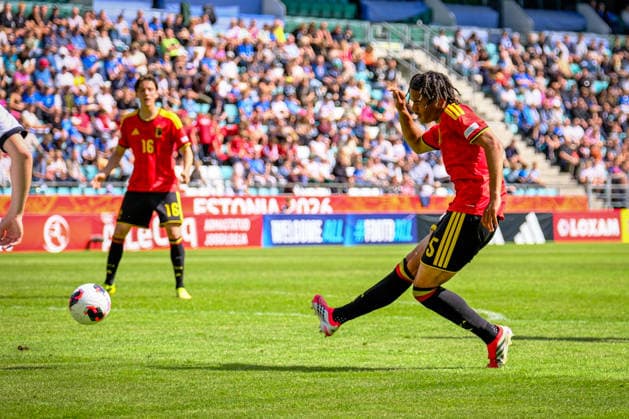 UEFA Under-17 European Championship, EM, Europameisterschaft Estonia 2026 Noah Kalonji Kafumpata in action during the UEFA Under-17 European Championship Group-A match between Belgium U-17 vs Estonia U-17 national teams, Tallinn Estonia 31.05.2026 Tallinn A Le Coq Arena Estonia Copyright: xMaurixLevandix