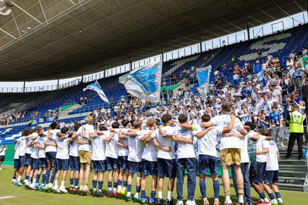 31 05 2026, xhettx, Fußball DM A Junioren , TSG 1899 Hoffenheim 1 FC Köln v l Jubelbilder aus Hoffenheim DFL DFB REGULATIONS PROHIBIT ANY USE OF PHOTOGRAPHS as IMAGE SEQUENCES and or QUASI VIDEO