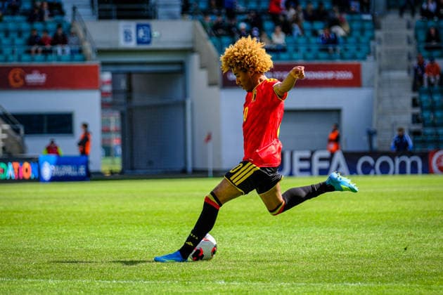UEFA Under-17 European Championship, EM, Europameisterschaft Estonia 2026 Kana Nga in action during the UEFA Under-17 European Championship Group-A match between Belgium U-17 vs Estonia U-17 national teams, Tallinn Estonia 31.05.2026 Tallinn A Le Coq Arena Estonia Copyright: xMaurixLevandix