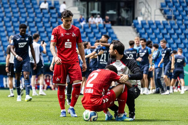 U19 DFB Nachwuchsliga A, 2025 2026, Final TSG Hoffenheim U19 1 FC Köln U19 31 05 2026 Players of1 FC Köln U19 sad after the match David Fürst 1 FC Köln U19, 2 , Jason Manuel Ponente Ramirez 1 FC Köln U19, 7 U19 DFB Nachwuchsliga A, 2025 2026, Final TSG Hoffenheim U19 1 FC Köln U19 PreZero Arena, Sinsheim 31 05 2026 DFB regulations prohibit any use of photographs as image sequences and or quasi video Copyright: xBEAUTIFULxSPORTS Buriakovx