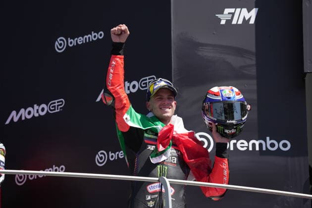 31 05 2026, Autodromo Internazionale del Mugello, Mugello, MotoGP Italian Grand Prix 2026 ,in the picture winner Marco Bezzecchi ITA , Aprilia Racing Photo by Hasan Bratic DeFodi Images