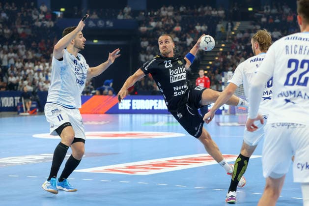 31 05 2026 ,xgox, Handball Handball EHF European League, Match for 3rd place Montpellier Handball SG Flensburg Handewitt emspor, v l Kent Robin Tonnesen Tönnesen, Flensburg, 23 zs Hamburg