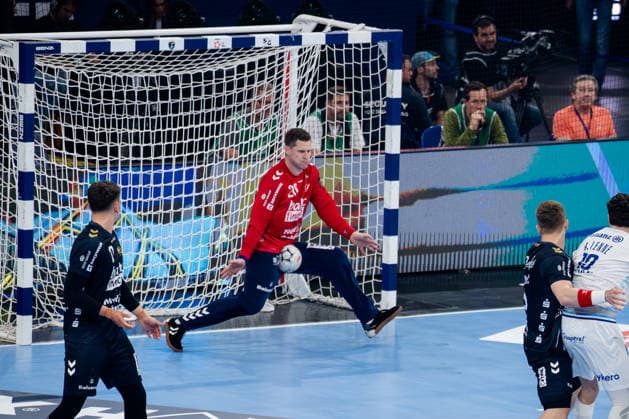 Hamburg, 31 05 2026, Handball, Men, EHF European League Men 2025 26, Match for 3rd place, Montpellier HB SG Flensburg Handewitt Kevin Moller SG Flensburg Handewitt, 20 with a save