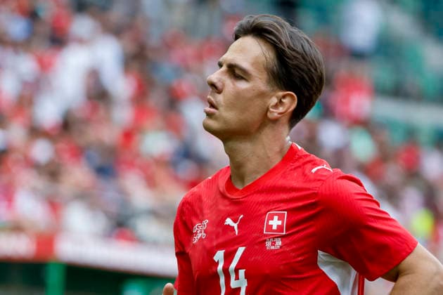 Ardon Jashari Switzerland, 14 , Switzerland, Football, Friendly match, Switzerland vs Jordan, 31 05 2026, St Gallen Kybunpark Hessen Switzerland Copyright: xGrantxHubbsx