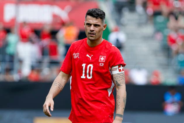 Granit Xhaka Switzerland, 10 , Switzerland, Football, Friendly match, Switzerland vs Jordan, 31 05 2026, St Gallen Kybunpark Hessen Switzerland Copyright: xGrantxHubbsx