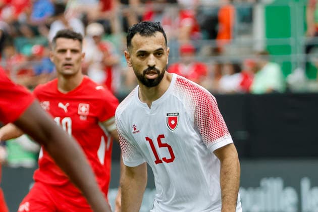 Ibrahim Sa deh Jordan, 15 , Switzerland, Football, Friendly match, Switzerland vs Jordan, 31 05 2026, St Gallen Kybunpark Hessen Switzerland Copyright: xGrantxHubbsx