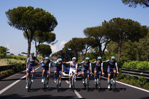 Portugal™s Afonso Oliveira Eulalio of Bahrain Victorious (White jersey) during Stage 21 of the Giro d™Italia from Rome to Rome, Italy. Monday May 31, 2026  Copyright: xFabioxFerrari LaPressex
