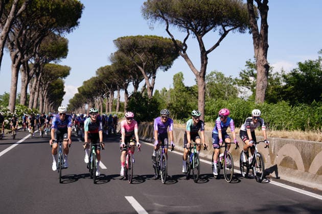 Danish riders, in the middle Denmark™s Jonas Vingegaard during Stage 21 of the Giro d™Italia from Rome to Rome, Italy. Monday May 31, 2026  Copyright: xFabioxFerrari LaPressex