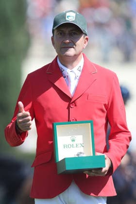 IPA85213405 - Rome, May 31, 2026: Piergiorgio BUCCI with the horse Pallieter Vd N.Ranch wins the trophy in the Great International Show of PREMIO No. 9 - ROLEX GRAN PREMIO ROMA Two-heat category - h. 160 among the most anticipated moments of the horse competition. The best international riders and teams compete on a technical and spectacular course for a prize pool of â‚¬500,000  Copyright: xmarcoxiacobuccix xmarcoxiacobuccix 85213405