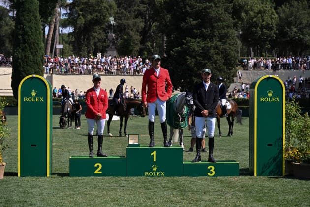 IPA85213611 - Piergiorgio BUCCI (ITA) and PALLIETER VD N.RANCH wins the 93rd CSIO Roma 2026 Competition No. 9 - ROLEX ROME GRAND PRIX Two rounds competition Tab. A - h. 160 Prize Money: 500,000 Ä on May 31, 2026 at Piazza di Siena in Rome, Italy.  Copyright: xDomenicoxCippitelli IPAxSportx xx 85213611