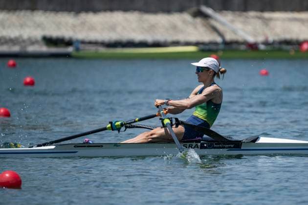 Seville, Spain. 30 May 2026. Rower Chloe Gorski Delazeri (Brazil) during the LW1x Lightweight Women s Single Sculls Final A Race at the World Rowing Cup 1 2026 at CEAR La Cartuja. Seville Spain Copyright: xDavidxSarmientox xVWPicsx DSG-0897