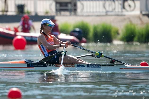 Seville, Spain. 30 May 2026. Rower Benthe Boonstra (Netherlands) during the W1x Women s Single Sculls Semifinal 1 Race at the World Rowing Cup 1 2026 at CEAR La Cartuja. Seville Spain Copyright: xDavidxSarmientox xVWPicsx DSG-0869