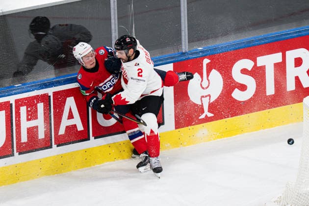IPA85214595 - 2 DEMELO Dylan during IIHF World Championship, WM, Weltmeisterschaft - Bronze Medal - Canada vs Norway, Ice hockey, Eishockey in Zurich, Switzerland, May 31 2026  Copyright: xAndreaxRe IPAxSportx xx 85214595