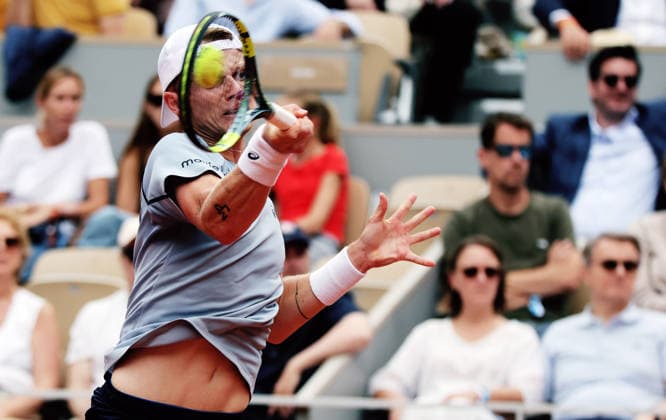 TENNIS - French Open 2026 PARIS,FRANCE,31.MAY.26 - TENNIS - ATP, Tennis Herren World Tour, French Open, Roland Garros, Grand Slam. Image shows Jesper de Jong (NED).  GEPAxpictures xMatthiasxHauer