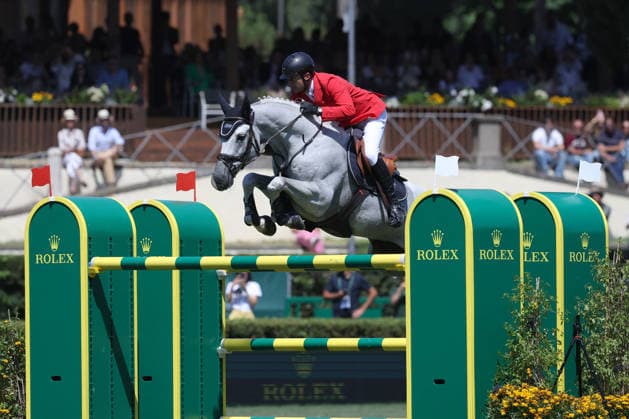 EQUITATION - International Equitation - Piazza di Siena - 93rd CSIO of Rome 2026 Photo by IPA ABACAPRESS.COM85213638 - Rome, May 31, 2026: Piergiorgio BUCCI with the horse Pallieter Vd N.Ranch wins the trophy in the Great International Show of PREMIO No. 9 - ROLEX GRAN PREMIO ROMA Two-heat category - h. 160 among the most anticPhoto by IPA ABACAPRESS.COMted moments of the horse competition. The best international riders and teams compete on a technical and spectacular course for a prize pool of Ä500,000 Rome Italy  Copyright: xIPAxSport ABACAx