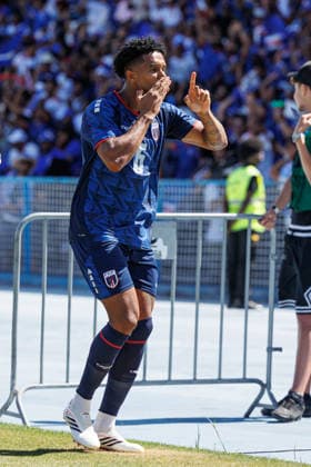 Kevin Lenini celebrating after goal during International Friendly, Länderspiel, Nationalmannschaft game between teams of Cape Verde and Servia at Estadio do Restelo (Luis Loureiro Ball Raw Images PT) Lisbon Estadio do Restelo Portugal Copyright: xLuisxLoureirox LLOU9208