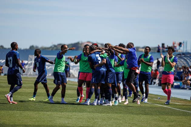 Kevin Lenini celebrating after goal during International Friendly, Länderspiel, Nationalmannschaft game between teams of Cape Verde and Servia at Estadio do Restelo (Luis Loureiro Ball Raw Images PT) Lisbon Estadio do Restelo Portugal Copyright: xLuisxLoureirox LLOU9149