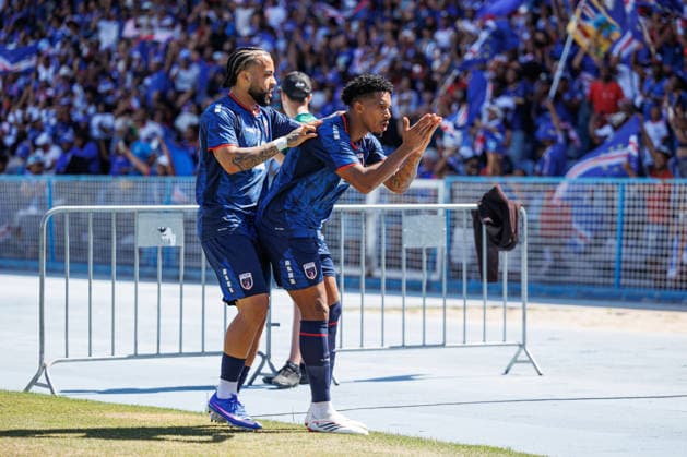 Kevin Lenini celebrating after goal during International Friendly, Länderspiel, Nationalmannschaft game between teams of Cape Verde and Servia at Estadio do Restelo (Luis Loureiro Ball Raw Images PT) Lisbon Estadio do Restelo Portugal Copyright: xLuisxLoureirox LLOU9219