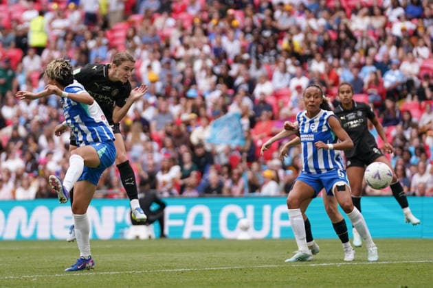 Brighton & Hove Albion Women v Manchester City Women, Women s FA Cup Final Vivianne Miedema of Manchester City scoring her goal to make it 0-4 during the Brighton & Hove Albion Women v Manchester City Women, Adobe Women s FA Cup Final at Wembley Stadium, London, England on 31 May 2026 Credit: Dylan Hepworth Every Second Media Editorial use only. All images are copyright Every Second Media Limited. No images may be reproduced without prior permission. Copyright: xIMAGO EveryxSecondxMediax ESM-2018-0068 DylanxHepworthx xEveryxSecondxMediax