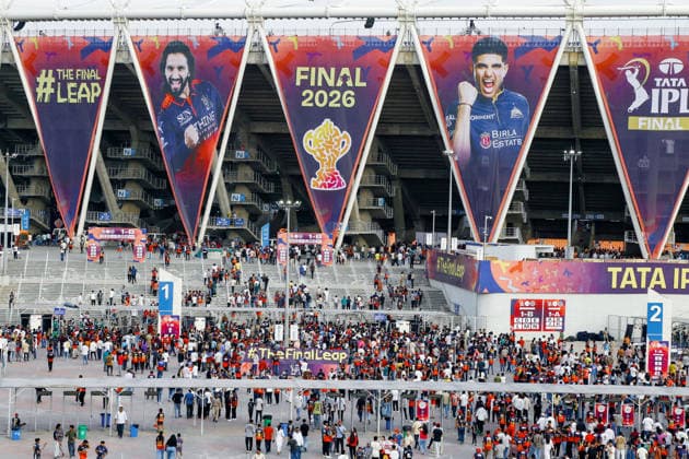IPL 2026 Final, RCB vs GT Ahmedabad, May 31 (ANI): Spectators throng outside Narendra Modi Stadium for the Indian Premier League 2026 Final match between Royal Challengers Bengaluru and the Gujarat Titans, in Ahmedabad on Sunday. Ahmedabad Gujarat India Copyright: xANIx ANI_20260531280