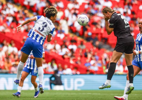 Brighton and Hove Albion Women v Manchester City Women Adobe Womens FA Cup Vivianne Miedema of Manchester City Women scores her sides fourth goal of the game to make the score 4-0 during the Adobe Womens FA Cup Final between Brighton and Hove Albion Women and Manchester City Women at Wembley Stadium, London 31 05 2026 UK Newspapers OUT Copyright: xLucyxCopseyx FIL-23532-0089