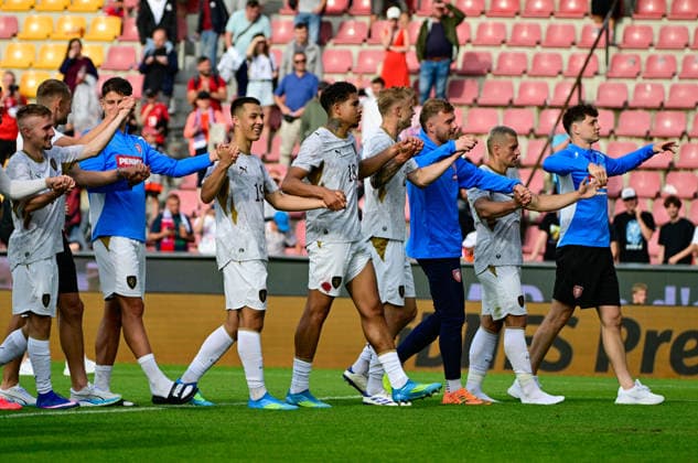 Czech players after the Czech Republic vs Kosovo soccer friendly match, in Prague, Czech Republic, May 31, 2026. (CTKxPhoto RomanxVondrous) CTKPhotoP2026053104471  CTKPhotoP2026053104471
