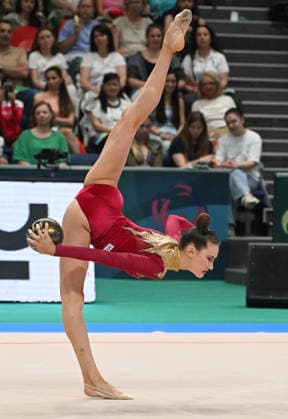 Daria Varfolomeev, GER, during all around final of 2026 European Championships in Varna 29 05 2026
