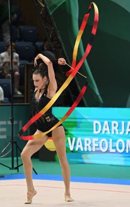 Daria Varfolomeev, GER, during all around final of 2026 European Championships in Varna 29 05 2026