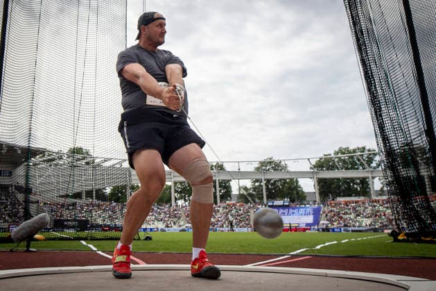 DRESDEN , GERMANY - MAY 31: Volodymyr Myslyvcuk (CZE Czech Republic) competes in the hammer throw during the Golden Oval Continental Tour Silver meeting on May 31, 2026 at Heinz-Steyer-Stadion in Dresden, Saxony, Germany. Saxony Germany Copyright: xAxelxKohringx