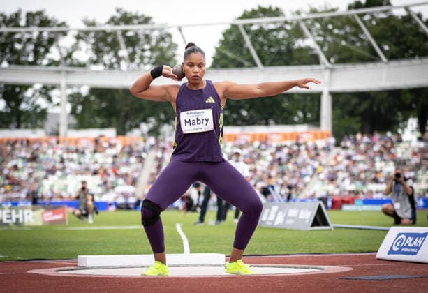 Golden Oval Dresden, 31 05 2026 Yemisi Mabry GER Germany in womens shot put athletics meeting Golden Oval on 31 05 2026 at Heinz Steyer Stadium in Dresden Saxony Copyright: xBEAUTIFULxSPORTS R.xSchmittx