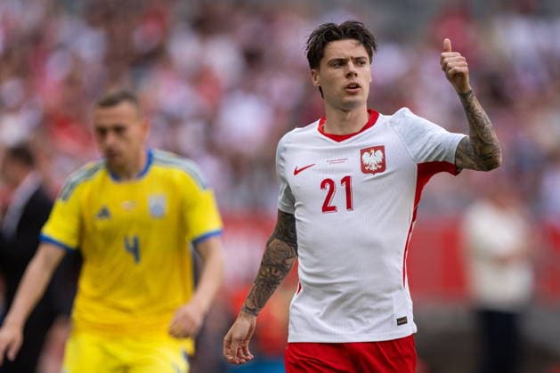 Wroclaw 31.05.2026. Football International Friendly, Länderspiel, Nationalmannschaft match between Poland and Ukraine on May 31, 2026 in Wroclaw, Poland --- Pilka nozna mecz towarzyski Polska - Ukraina we Wroclawiu Persons Shown : Nicola Zalewski Fot. Igor Jakubowski Arena Akcji NEWSPIX.PL --- newspix.pl POLAND OUT! 