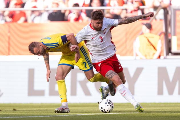 Wroclaw 31.05.2026. Football International Friendly, Länderspiel, Nationalmannschaft match between Poland and Ukraine on May 31, 2026 in Wroclaw, Poland --- Pilka nozna mecz towarzyski Polska - Ukraina we Wroclawiu Persons Shown : Andriy Yarmolenko Przemyslaw Wisniewski Fot. Igor Jakubowski Arena Akcji NEWSPIX.PL --- newspix.pl POLAND OUT! 