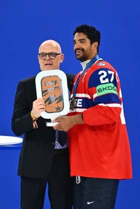 Andreas Martinsen of Norway after the bronze medal match Canada vs Norway at the 2026 IIHF Ice hockey, Eishockey World Championship, WM, Weltmeisterschaft in Zurich, Switzerland, May 31, 2026. (CTKxPhoto RadekxPetrasek) CTKPhotoP2026053104753  CTKPhotoP2026053104753