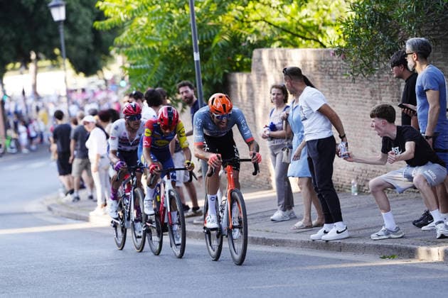 Italy™s Filippo Ganna of Netcompany Ineos and Italy™s Matteo Sobrero of Lidl-Trek during Stage 21 of the Giro d™Italia from Rome to Rome, Italy. Monday May 31, 2026  Copyright: xFabioxFerrari LaPressex