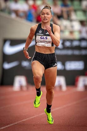 DRESDEN , GERMANY - MAY 31: Gina Lueckenkemper (GER Germany) competes in the 100m final during the Golden Oval Continental Tour Silver meeting on May 31, 2026 at Heinz-Steyer-Stadion in Dresden, Saxony, Germany. Saxony Germany Copyright: xAxelxKohringx