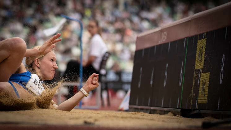 DRESDEN , GERMANY - MAY 31: Helena Boerner (GER Germany) competes in the long jump during the Golden Oval Continental Tour Silver meeting on May 31, 2026 at Heinz-Steyer-Stadion in Dresden, Saxony, Germany. Saxony Germany Copyright: xAxelxKohringx