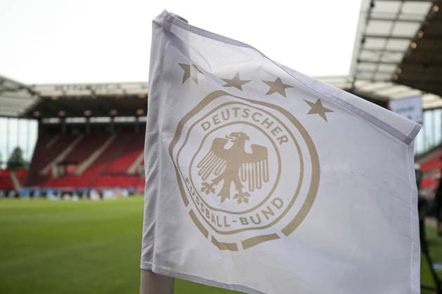 The corner flag with the Germany logo can be seen during the international friendly match between Germany and Finland at MEWA Arena on May 31, 2026 in Mainz, Germany Photo by Oliver Kaelke DeFodi Images