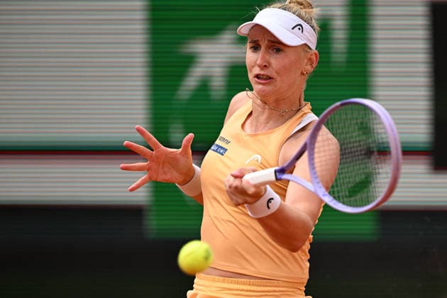 2026 French Open, Roland-Garros - Day 8 PARIS, FRANCE - MAY 31: Jil Teichmann of Switzerland in action against Mirra Andreeva (not seen) during their Women s Singles fourth round match on Day Eight of the 2026 French Open tennis tournament at the Roland-Garros Complex in Paris on May 31, 2026. Burak Akbulut Anadolu Paris France. Editorial use only. Please get in touch for any other usage.  Copyright: x2026xAnadoluxBurakxAkbulutx