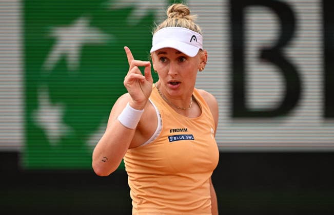 2026 French Open, Roland-Garros - Day 8 PARIS, FRANCE - MAY 31: Jil Teichmann of Switzerland in action against Mirra Andreeva (not seen) during their Women s Singles fourth round match on Day Eight of the 2026 French Open tennis tournament at the Roland-Garros Complex in Paris on May 31, 2026. Burak Akbulut Anadolu Paris France. Editorial use only. Please get in touch for any other usage.  Copyright: x2026xAnadoluxBurakxAkbulutx