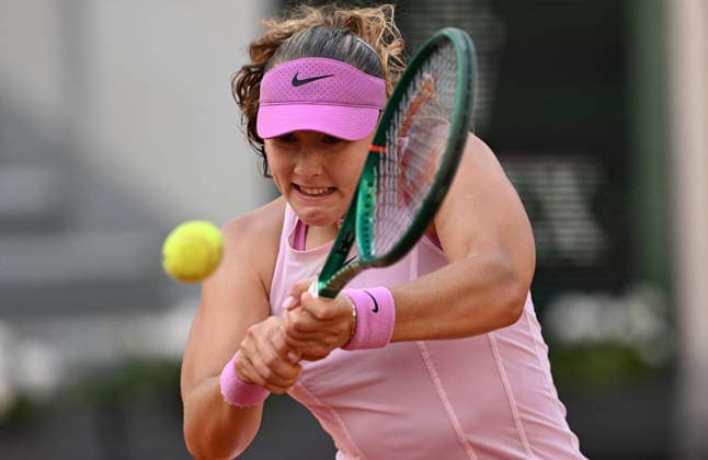 2026 French Open, Roland-Garros - Day 8 PARIS, FRANCE - MAY 31: Mirra Andreeva in action against Jil Teichmann (not seen) of Switzerland during their Women s Singles fourth round match on Day Eight of the 2026 French Open tennis tournament at the Roland-Garros Complex in Paris on May 31, 2026. Burak Akbulut Anadolu Paris France. Editorial use only. Please get in touch for any other usage.  Copyright: x2026xAnadoluxBurakxAkbulutx