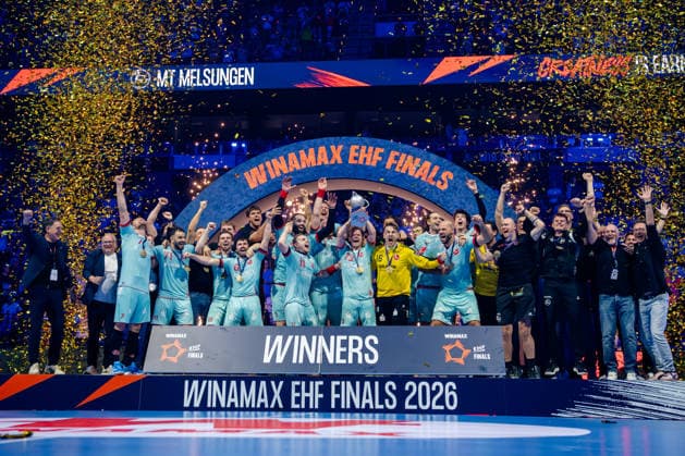 Hamburg, 31 05 2026, Handball, Men, EHF European League Men 2025 26, Final, THW Kiel MT Melsungen The winners of the EHF European League MT Melsungen