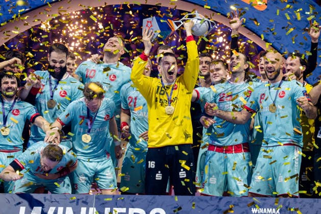 Hamburg, 31 05 2026, Handball, Men, EHF European League Men 2025 26, Final, THW Kiel MT Melsungen The winners of the EHF European League MT Melsungen