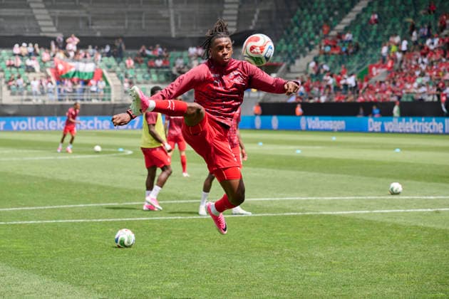 Soccer World Cup 2026 preparation match Switzerland vs. Jordan, St Gallen, Switzerland St Gallen, Switzerland 31 May 2026 Johan Manzambi at the World Cup 2026 preparation match Switzerland vs. Jordan in St Gallen