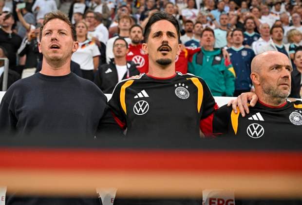 31 05 2026, Football friendly international match 3 match day, Germany Finland, in the Mewa Arena Mainz, f l Coach Julian Nagelsmann Germany , Co Coach Benjamin Hübner Germany Co Coach Alfred Schreuder Germany