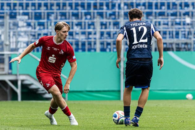 U19 DFB Nachwuchsliga A, 2025 2026, Final TSG Hoffenheim U19 1 FC Köln U19 31 05 2026 Kristian Markoski 1 FC Köln U19, 19 , Maximilian Raphael Theuer TSG 1899 Hoffenheim U19, 12 U19 DFB Nachwuchsliga A, 2025 2026, Final TSG Hoffenheim U19 1 FC Köln U19 PreZero Arena, Sinsheim 31 05 2026 DFB regulations prohibit any use of photographs as image sequences and or quasi video Copyright: xBEAUTIFULxSPORTS Buriakovx