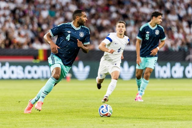 MAINZ, GERMANY - MAY 31: Jonathan Tah (Germany, 4) controls the ball during the International Friendly, Länderspiel, Nationalmannschaft match to prepare for FIFA World Cup, WM, Weltmeisterschaft, Fussball 2026 between Germany vs. Finland at MEWA Arena on May 31, 2026 in Mainz, Germany. Rhineland-Palatinate RLP Germany Copyright: xSteffiexWunderlx